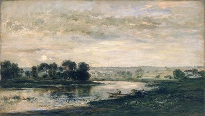 Atardecer en el Oise, 1872 de Charles Francois Daubigny